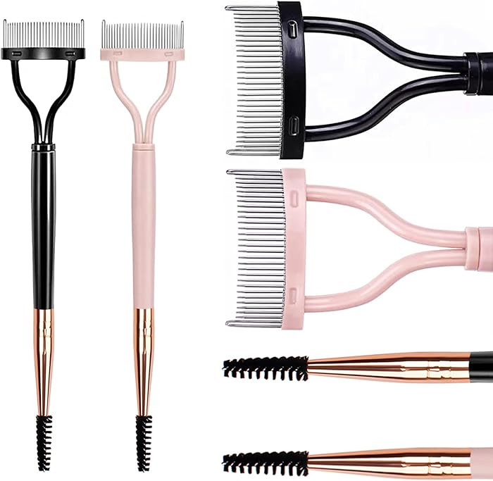 2-Pack Eyelash Separator Comb with adjustable brush, Dual Head Lash Separator Tool with Cover for... | Amazon (US)
