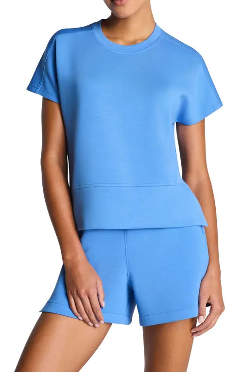 SPANX® Air Essentials Crewneck T-Shirt in Aster at Nordstrom, Size Small | Nordstrom