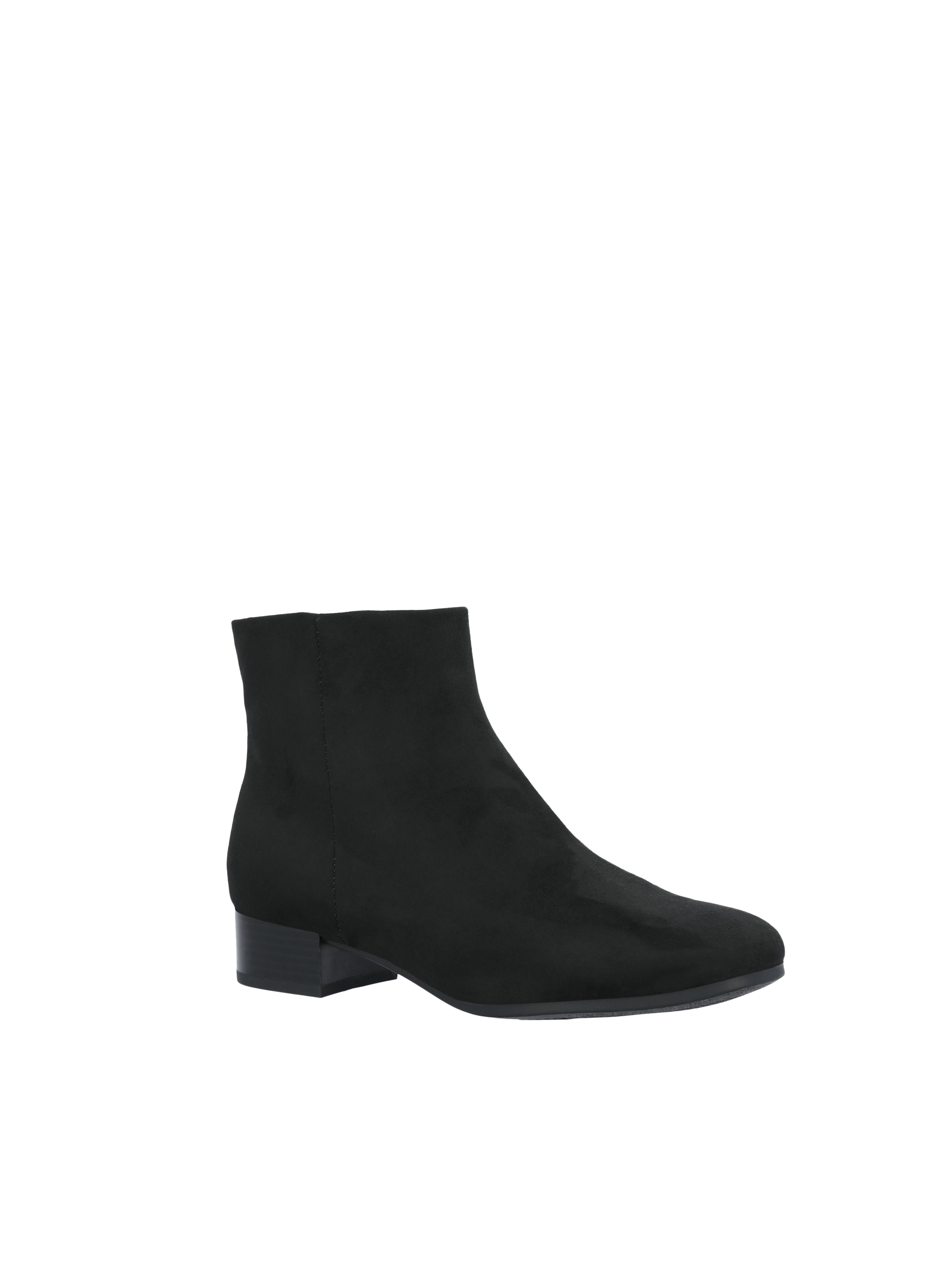 Time and Tru Women's Faux Suede Ankle Boots, Wide Width Available | Walmart (US)
