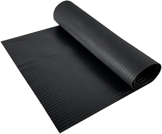 RESILIA - Black Plastic Floor Runner/Protector - Embossed Wide Rib Pattern, (27 Inches Wide x 6 F... | Amazon (US)