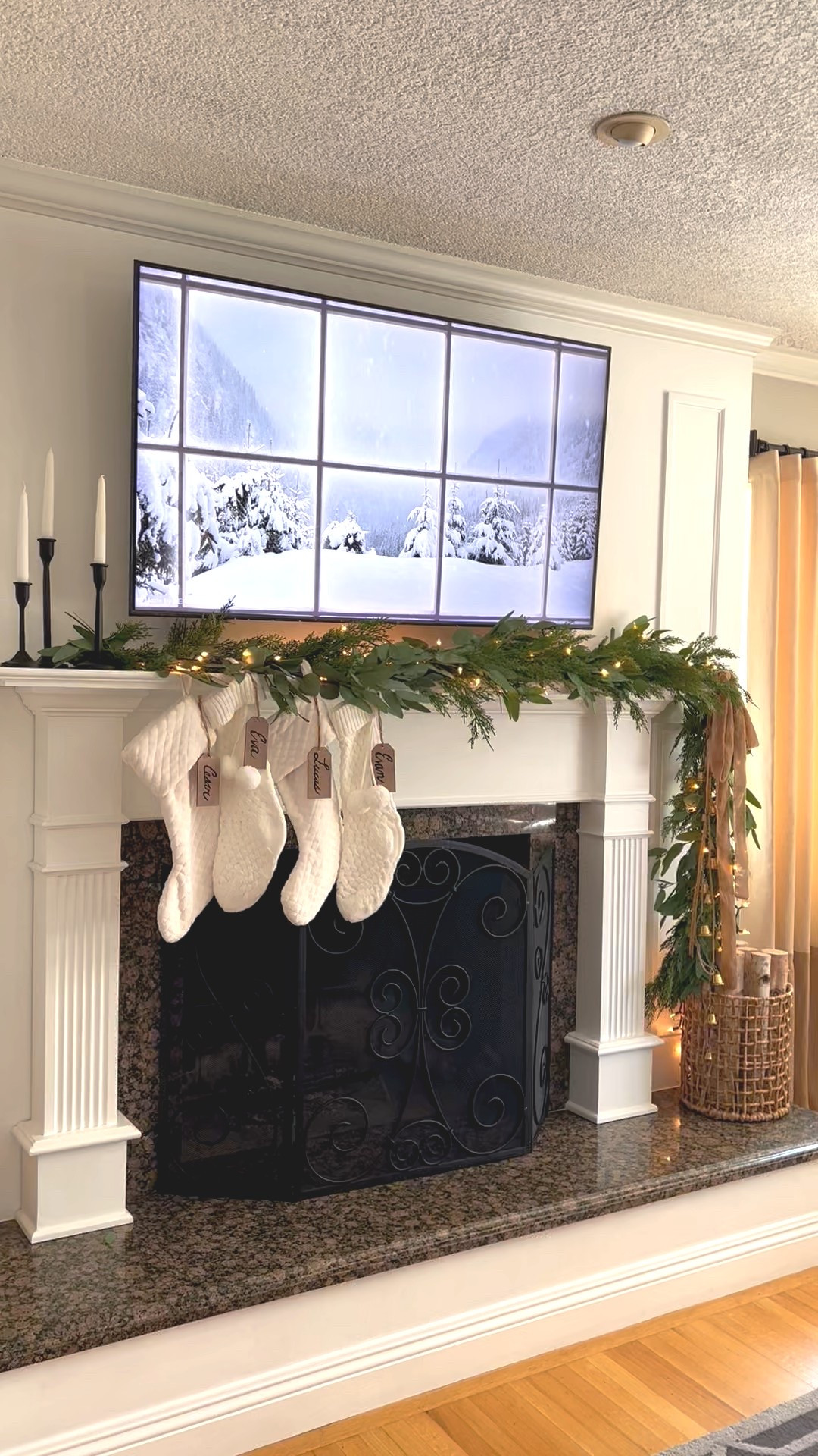 I used multiple garlands for my fireplace including beautiful gold bells and neutral ribbons to finish the look!  Check out all of my finds on the blue link in my bio!

#LTKHome #LTKSeasonal #LTKHoliday