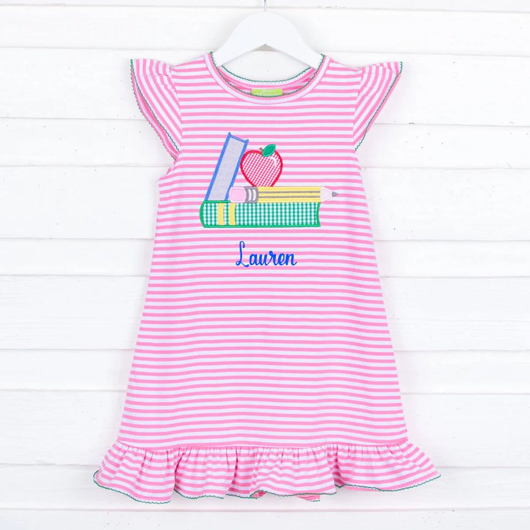 Pink Stripe Books Milly Dress | Classic Whimsy