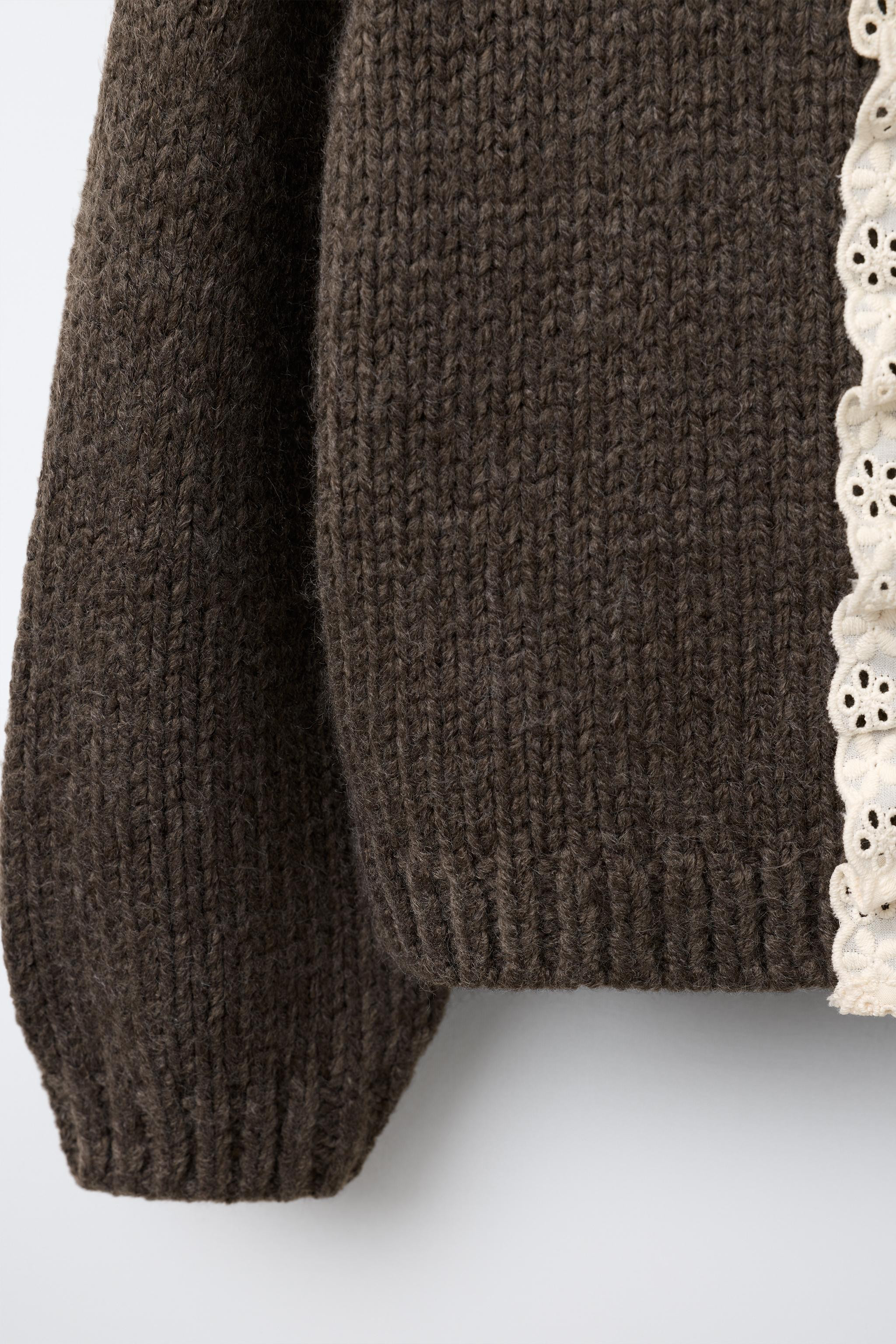 LACE KNIT CARDIGAN | Zara UK