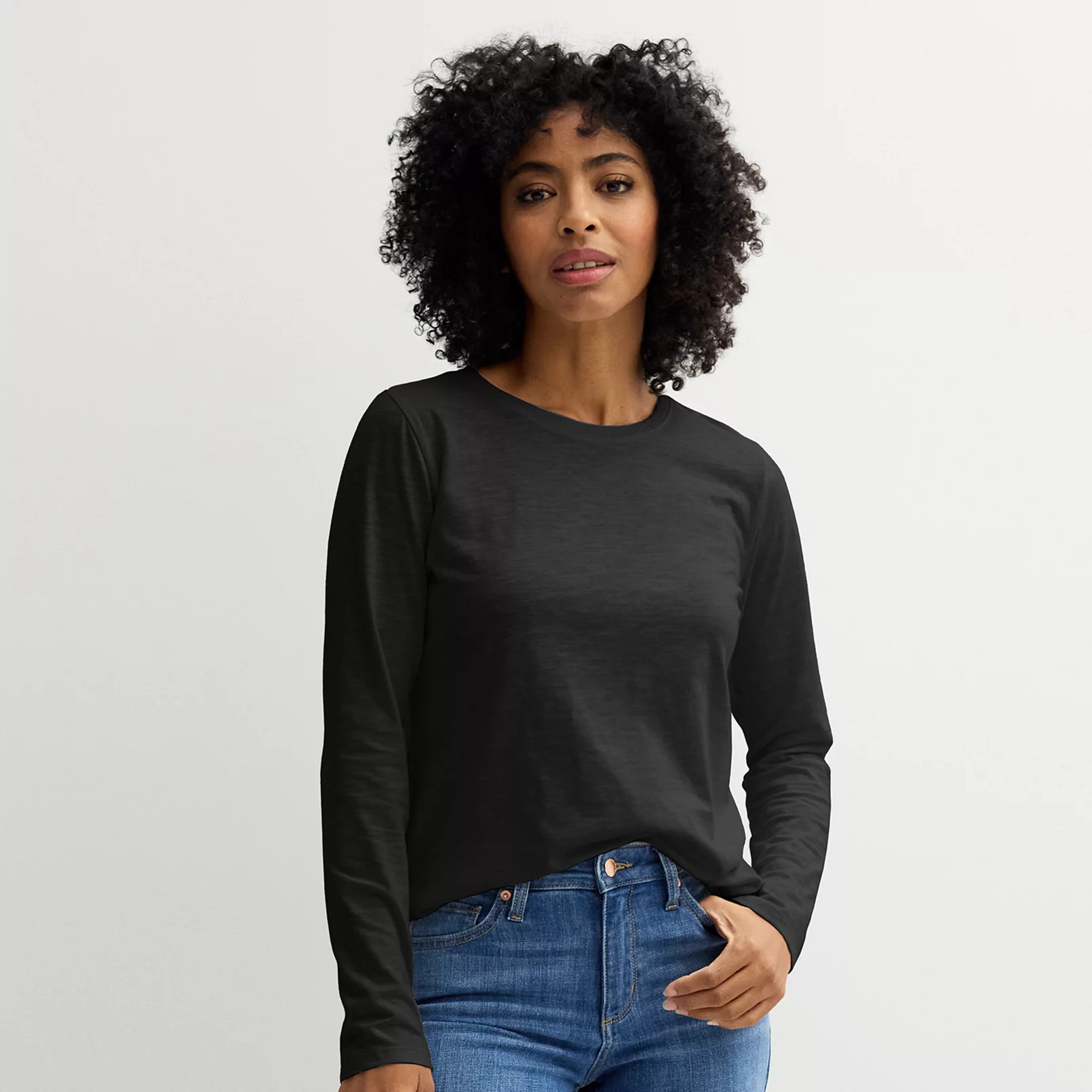 Women's Sonoma Goods For Life® Everyday Long Sleeve Crewneck Tee | Kohl's