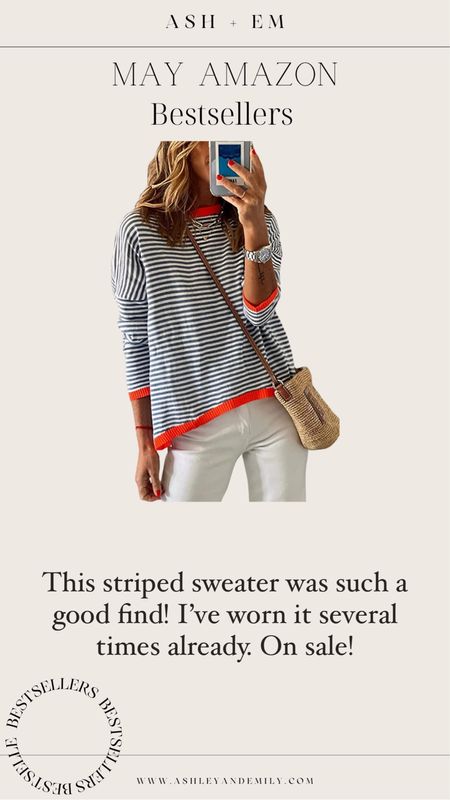 Amazon sweater - casual outfit ideas - summer sweater - stripped sweater - amazon sale - amazon fashion - summer outfit inspo 

#LTKsalealert #LTKFind #LTKstyletip