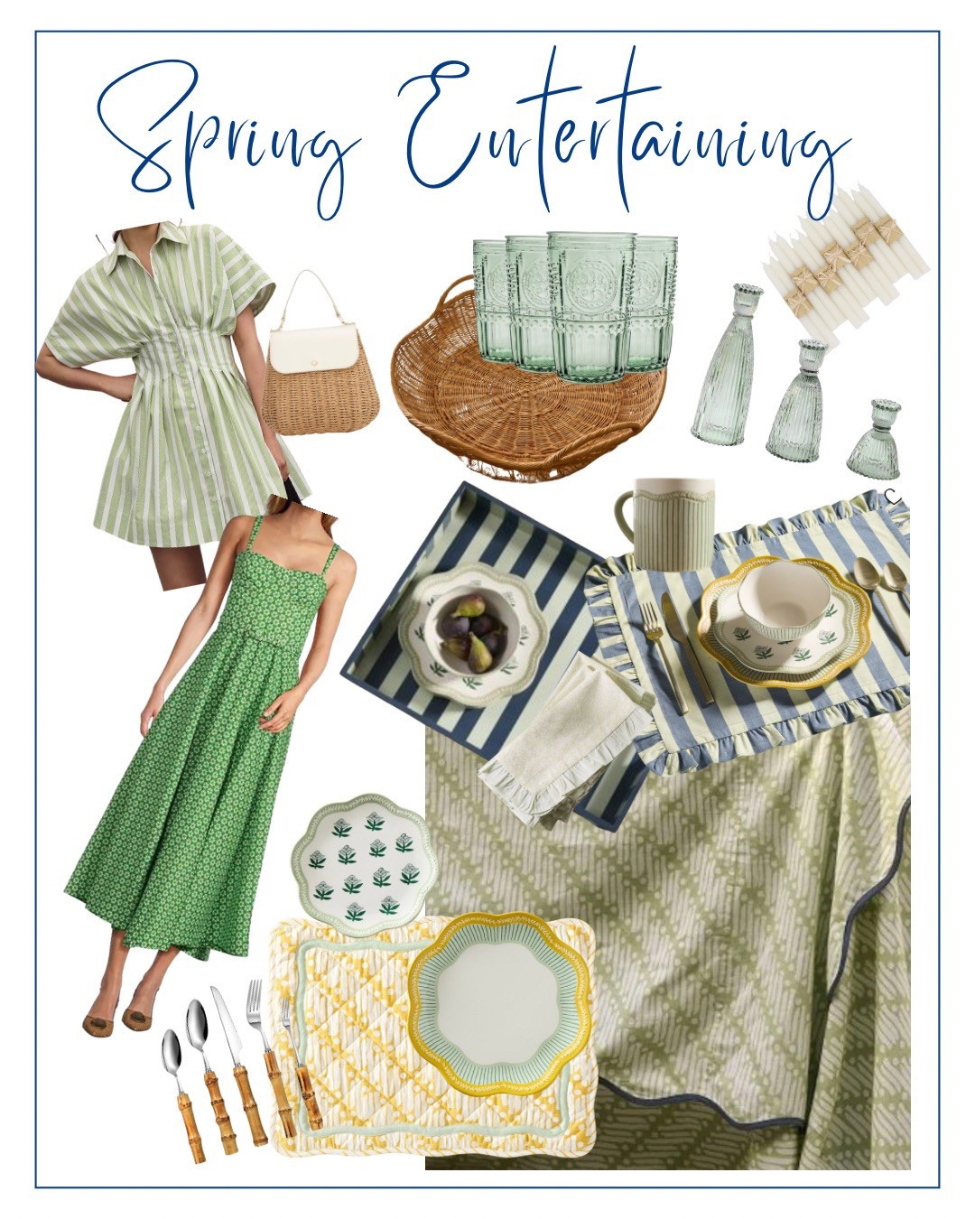 You can never go wrong with greens and yellows to welcome spring! This table setting is stunning and a steal of a deal!

#LTKSeasonal #LTKHome #LTKFindsUnder100