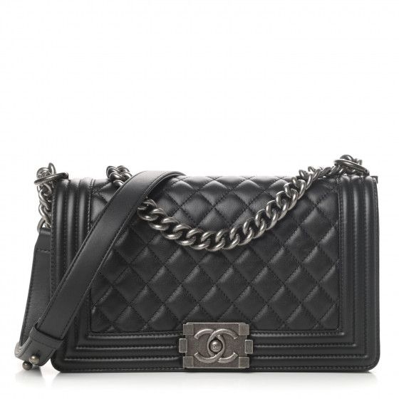 CHANEL

Calfskin Quilted Medium Boy Flap Black | Fashionphile