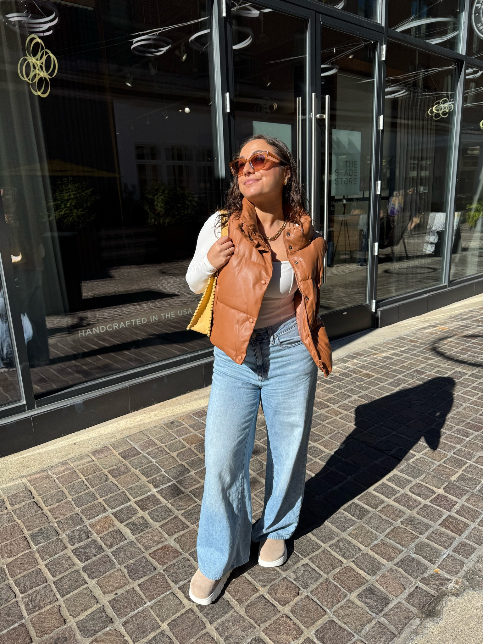 Fall outfit: super wide jeans and puffer vest 

#LTKMidsize #LTKFindsUnder100 #LTKShoeCrush