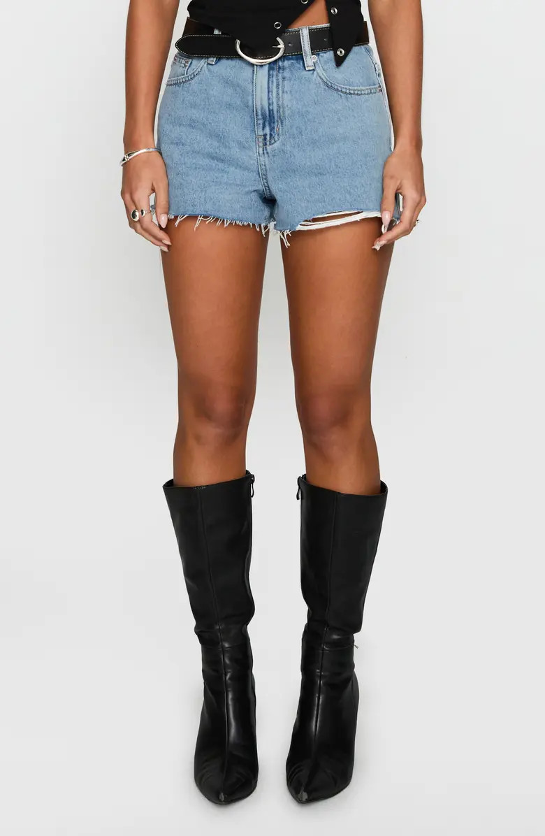 Top Tier Ripped Denim Cutoff Shorts | Nordstrom
