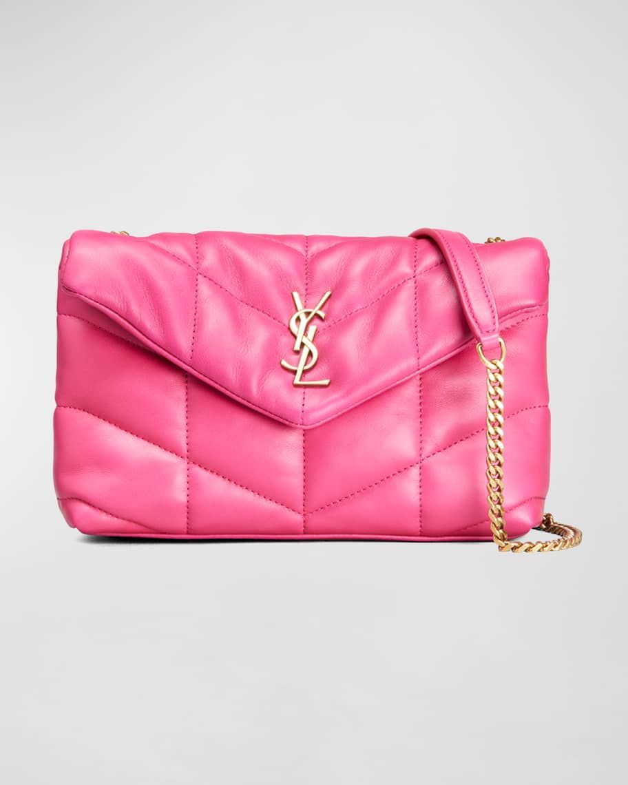 Saint Laurent LouLou Toy YSL Puffer Quilted Lambskin Crossbody Bag | Neiman Marcus