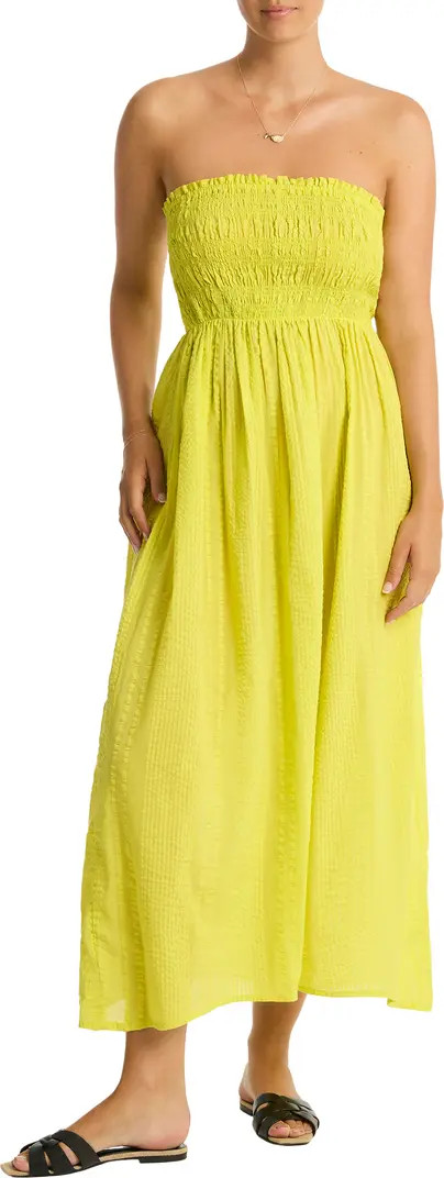 Heatwave Strapless Cotton Cover-Up Dress | Nordstrom