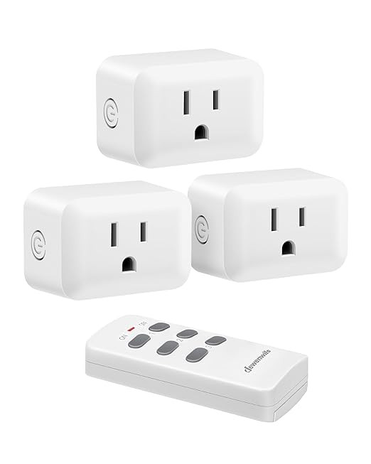DEWENWILS Wireless Remote Control Outlet, Programmable and Expandable Electrical Outlet Switch, W... | Amazon (US)