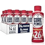 Core Power Fairlife 26g Protein Milk Shakes, Ready To Drink for Workout Recovery, Strawberry Banana, 14 Fl Oz (Pack of 12) | Amazon (US)