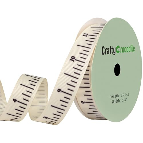 CraftyCrocodile Teacher Crafting Ribbon - Measuring Ribbon for Crafts and Gifts - School Ruler Ribbon Teacher Themed Twill Tape Crafting Supplies | Amazon (US)