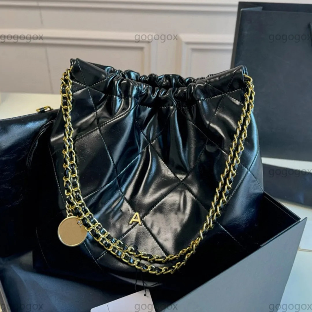 10A 2025 new designer bag fashionable diamond grid chain large capacity bucket bag hand-held sing... | DHGate