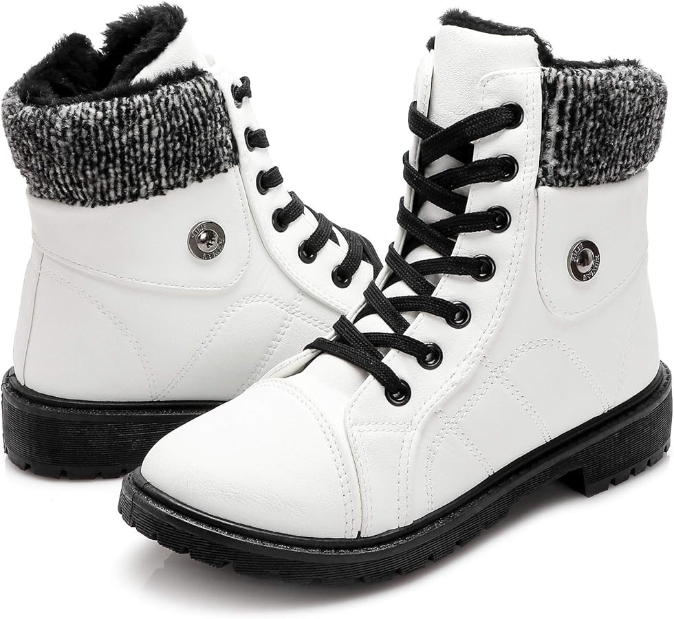 yageyan Womens Winter Snow Boots Warm Fur Lined Winter Water-resistan Ankle Booties Zipper Anti-S... | Amazon (US)
