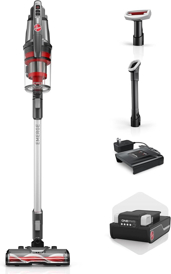 Hoover ONEPWR WindTunnel Emerge Cordless Lightweight Stick Vacuum Cleaner, with Above Floor Clean... | Amazon (US)