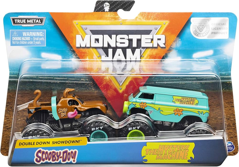 Monster Jam, Official Scooby Doo vs. Mysterty Machine Die-Cast Monster Trucks, 1:64 Scale, 2 Pack | Amazon (US)