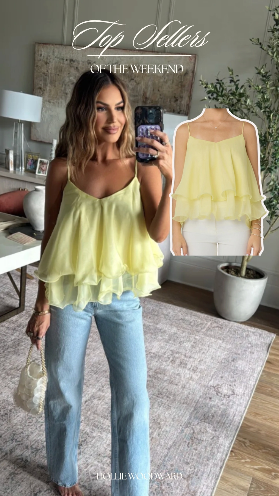 wearing a small top and 27 regular in the jeans 💛 

 