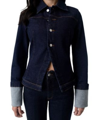 Guess Women's Madeline Cropped Denim Jacket - Moonshadow Wash | Macy's