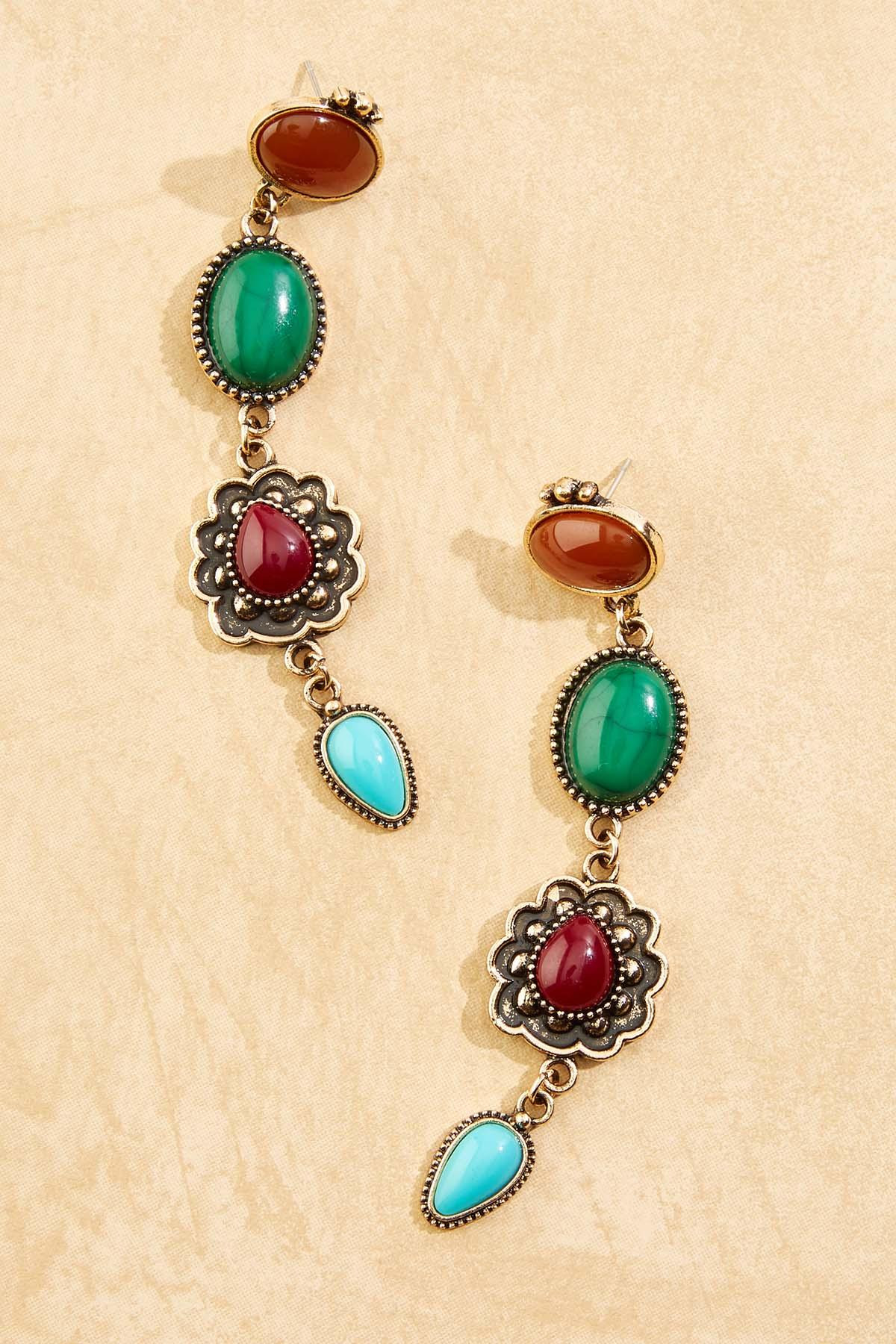 Western Mixed Lucite Earrings | Cato Fashions