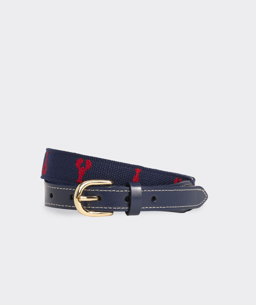 Embroidered Lobster Belt | vineyard vines