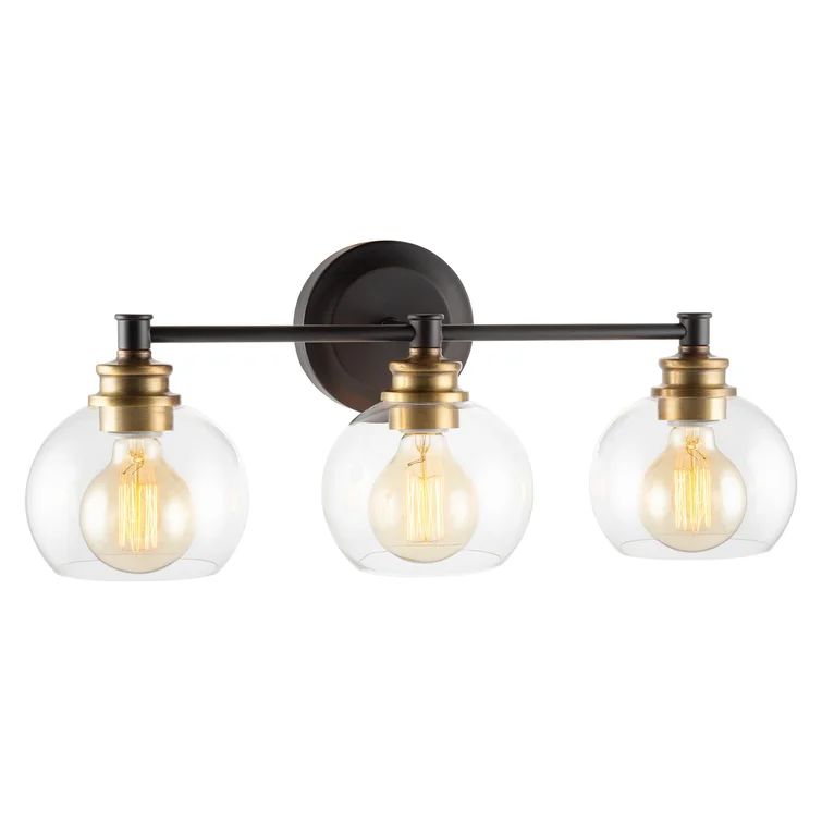 Shona 3 - Light Dimmable Warm Brass Accents + Oil Rubbed Bronze Vanity Light | Wayfair North America