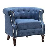 Rosevera Elizabeth Fabric Club Chair Mid-Century Style, Contemporary Accent Arm, Crafted with A Soli | Amazon (US)