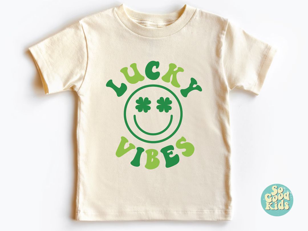 Lucky Vibes Kids Shirt St Patrick's Day Kids Shirt Lucky - Etsy | Etsy (US)