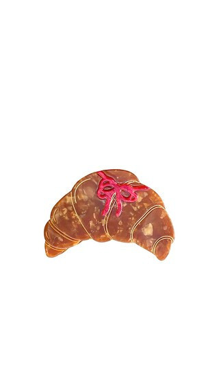 Solar Eclipse Hand-painted Bow Croissant Claw Hair Clip in Brown. | Revolve Clothing (Global)