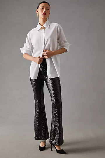 By Anthropologie Joni Sequin Flare Pants | Anthropologie (US)