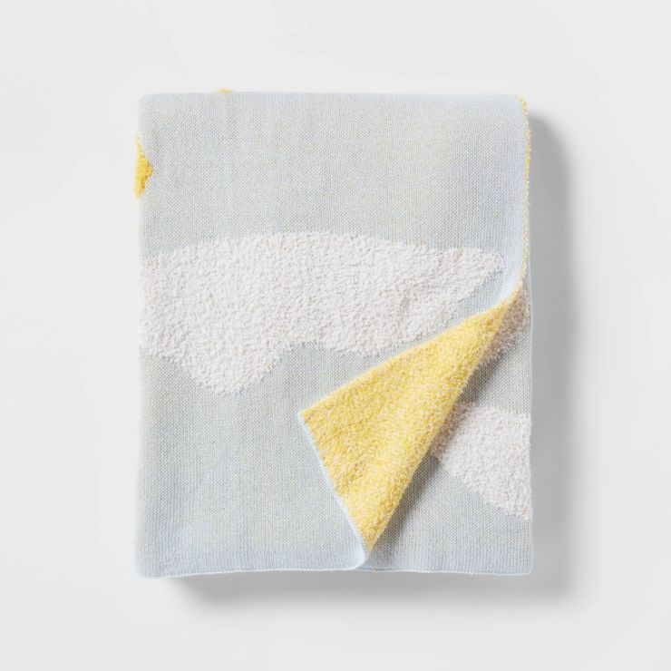 48"x58" Knit Throw Sunshine Blue - Pillowfort™ | Target