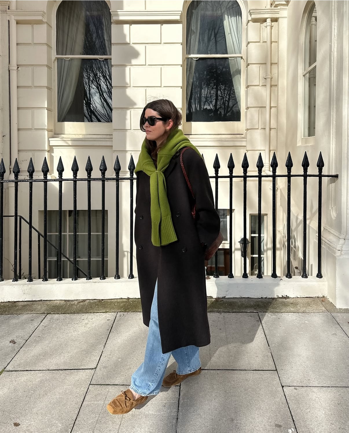My autumn haul from Net-a-Porter, styling outfits that are perfect for elevating the everyday. A tailored coat with blue jeans and a pop of green

#LTKstyletip #LTKautumn