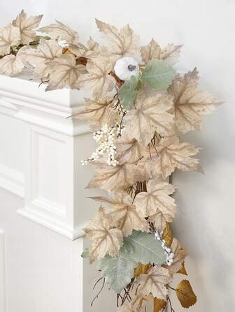 Herbst Dekoration - Herbst Girlande - 6ft Ahornblätter Kürbis Beeren Girlande - Kaminsims Kamin... | SHEIN