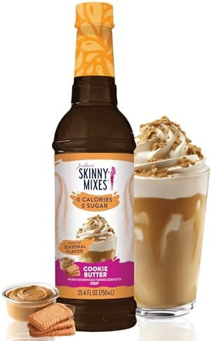 Jordan's Skinny Mixes Sugar Free Syrup, Sugar Free Cookie Butter Syrup, Flavored Water Enhancer, ... | Amazon (US)