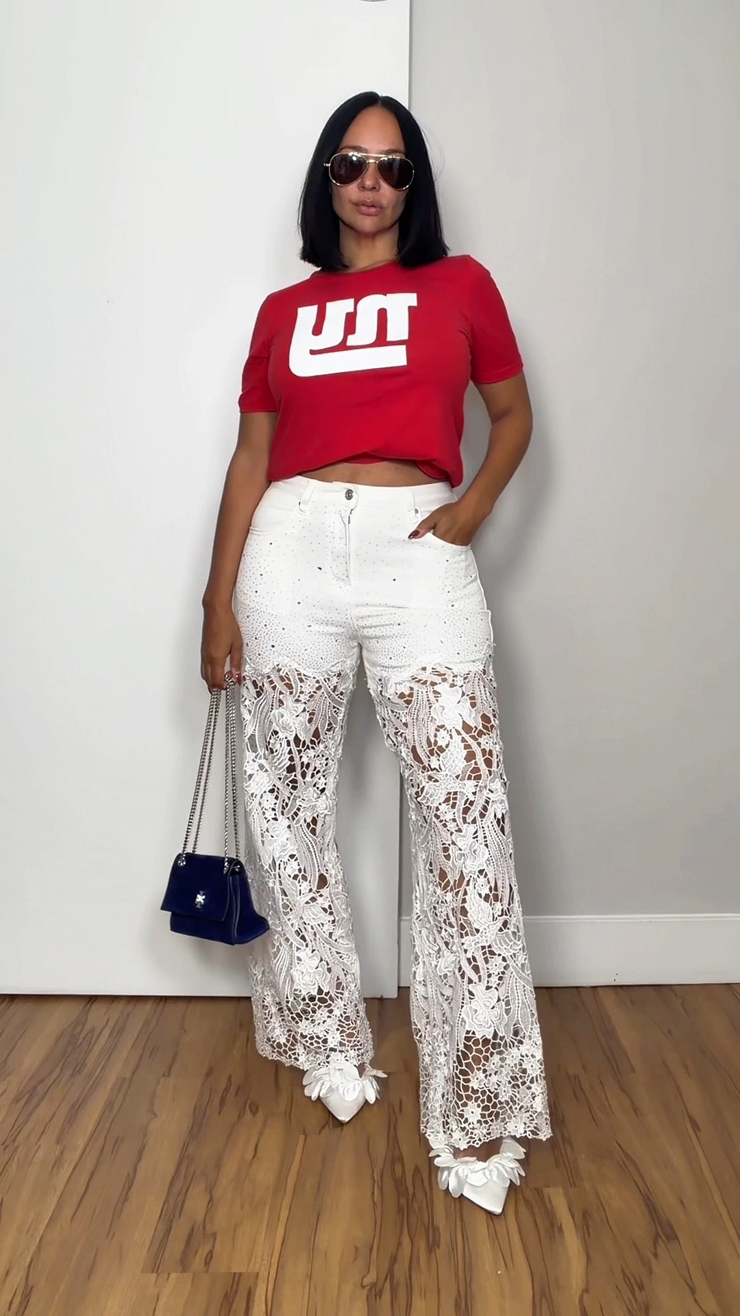 NFL GAMEDAY OUTFITS ARE BACK 🔥 Ready for my Giants to get it done in primetime tonight 💙❤️ GO BIG BLUE 💙❤️

WHERE TO WEAR IT: Sports bar, game
STRETCH: Yes
TRUE TO SIZE: Yes
OVERALL FIT: Slim
PETITE FRIENDLY: Yes

Sizing ⬇️
5’3 
Bust: 32DD
Waist: 27”
Hips: 42”
Wearing Size 28 in jeans 

Make sure you download the ✨FREE✨ LTK app and follow me @heyrissyrozay for all my style and beauty finds 🫶🏽

over 40 outfit ideas
petite curvy outfits

#LTKootd #LTKOver40 #LTKPetite