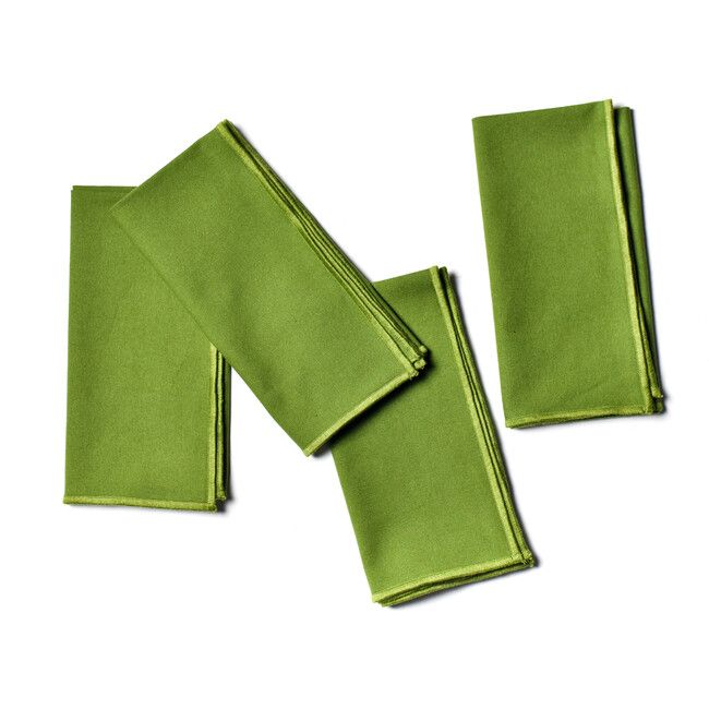 Color Block Olive Napkin, Set of 4 - Coton Colors Tableware | Maisonette | Maisonette