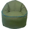 Campus Round Bean Bag, Cotton Canvas Olive | Maisonette