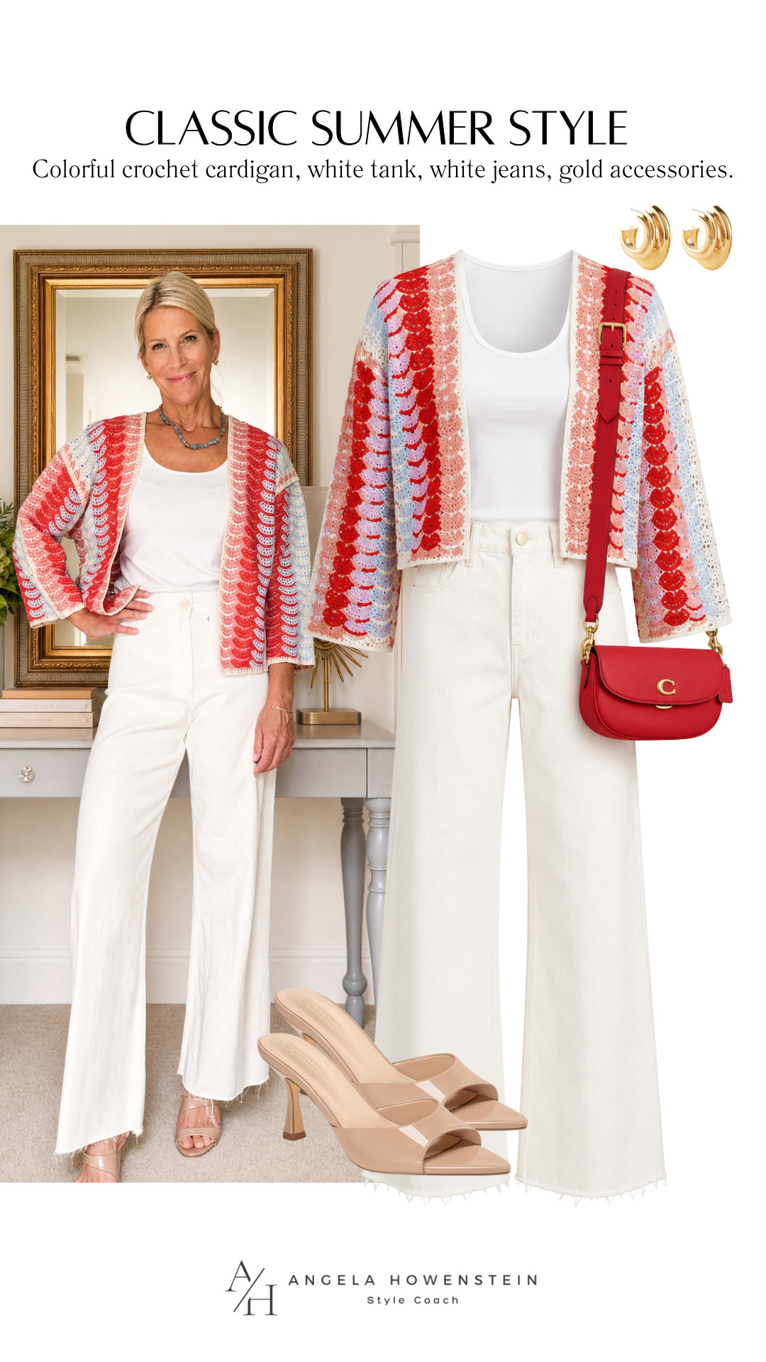 This colorful crochet cardigan is the statement piece your summer wardrobe needs. Layer it over a simple white tank and white jeans for an effortless look that's perfect for brunch, vacations, summer parties, or a festive holiday weekend.

👩‍💻 LTK PRO TIPS
❤️ Heart = Support my posts ;-)
🔖 Save = Get sale & restock alerts for the things you love!
📋 Lists = Keep favorites organized (List ideas: Christmas, Birthdays, and Vacations!)
📲 Share = Send lists and products to a friend (or your daughters like me).
💬 Comment = Ask me anything, and I'll answer. ;-) 

 #LTKootd #LTKSeasonal #LTKOver40