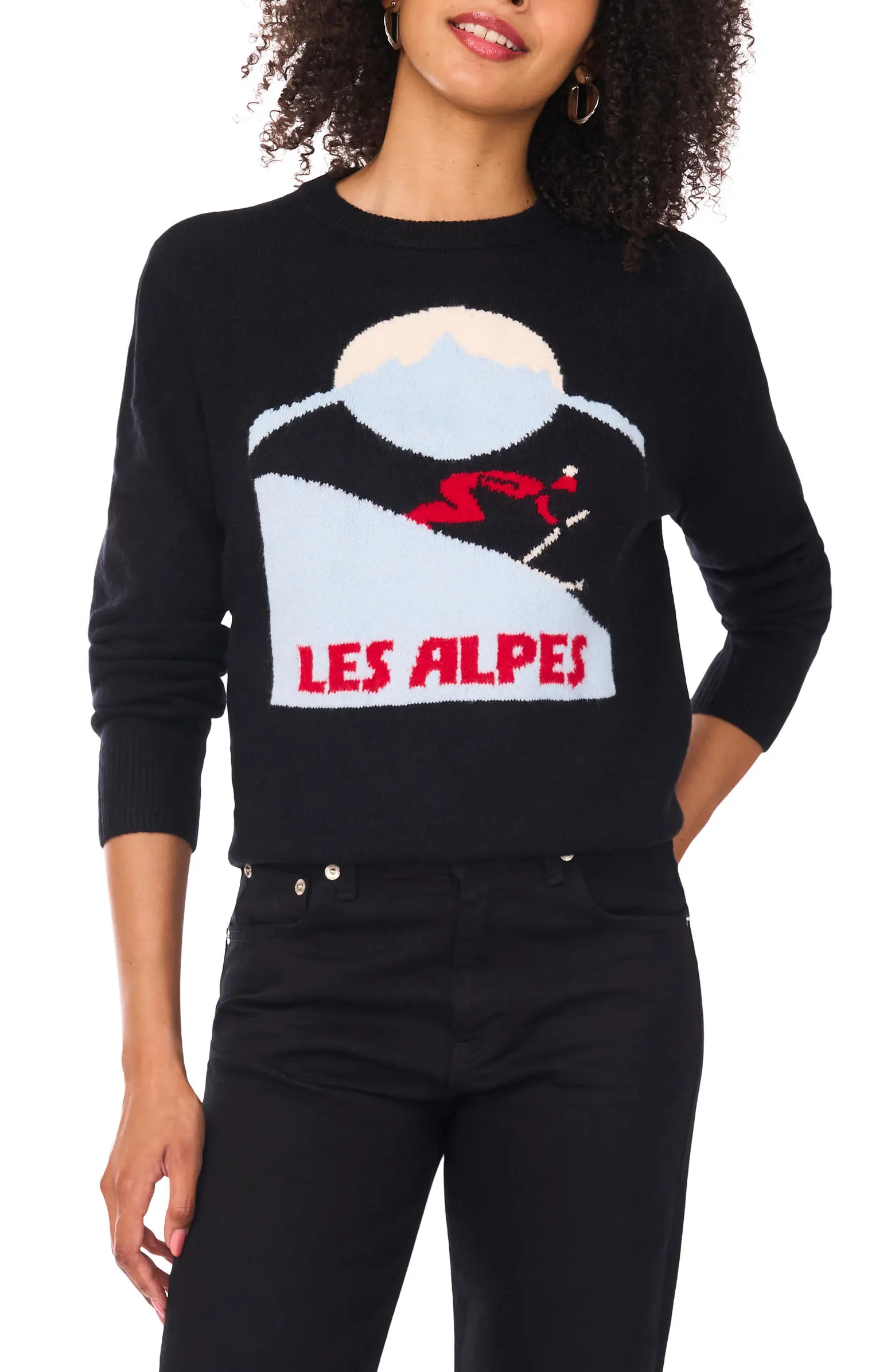 Vince Camuto Swiss Alps Graphic Crewneck Sweater | Nordstrom | Nordstrom