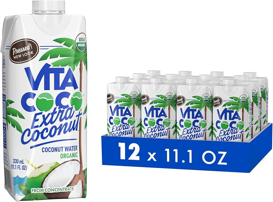 Vita Coco Organic Coconut Water, Extra Coconut | More "Coconutty Flavor" | Hydrating Electrolytes... | Amazon (US)