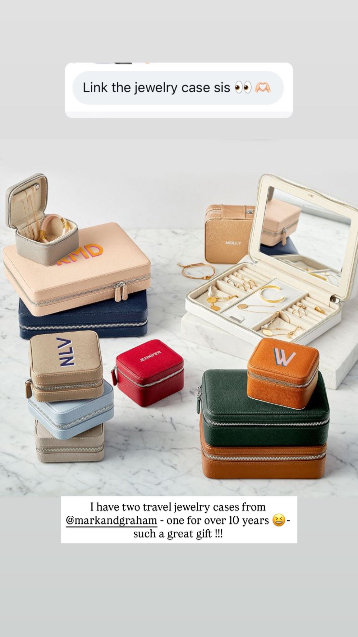 A gift that will be used for years!!! I have two jewelry cases from mark and graham - one for over 10 years and it is still in perfect condition and currently in my
Purse !! 

#LTKFindsUnder100 #LTKHoliday #LTKGiftGuide