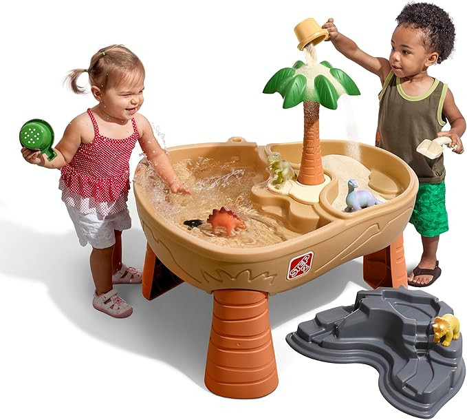 Step2 Dino Dig Sand and WaterTable, Kids Activity Sensory Playset, Summer Outdoor Toys, 7 Piece W... | Amazon (US)