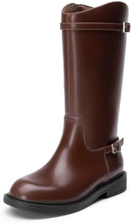 DREAM PAIRS Girls Knee High Boots Side Zipper Riding Shoes for Little Kid/Big Kid | Amazon (US)
