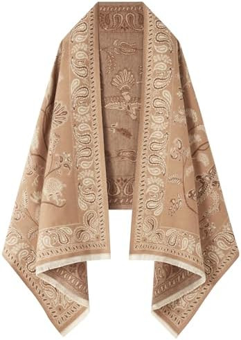 Women's Reversible Pashmina Shawl Wrap for Women Big Scarf Holiday Gifts | Amazon (US)