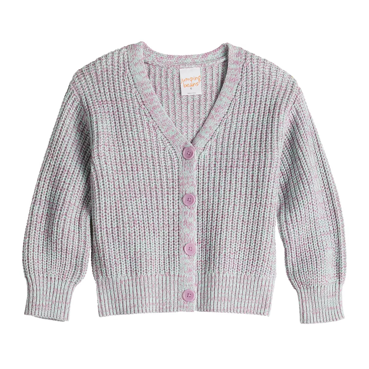 Girls 4-12 Jumping Beans® Button-Front Balloon Sleeve Cardigan | Kohl's