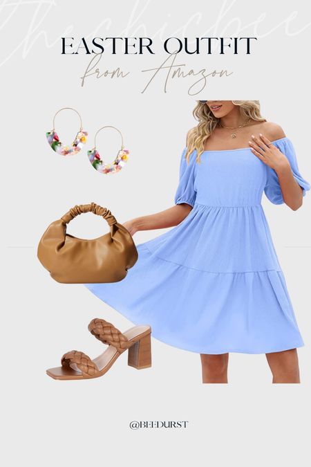 Easter is just around the corner- this dress and the accessories are all from Amazon for quick shipping! 

Mini dress, spring dress, sundress, off the shoulder dress, block heels, scrunch purse, floral earrings, Easter outfit, bridal shower outfit, baby shower outfit, day date outfit, midsize fashion

#LTKshoecrush #LTKSeasonal #LTKunder100