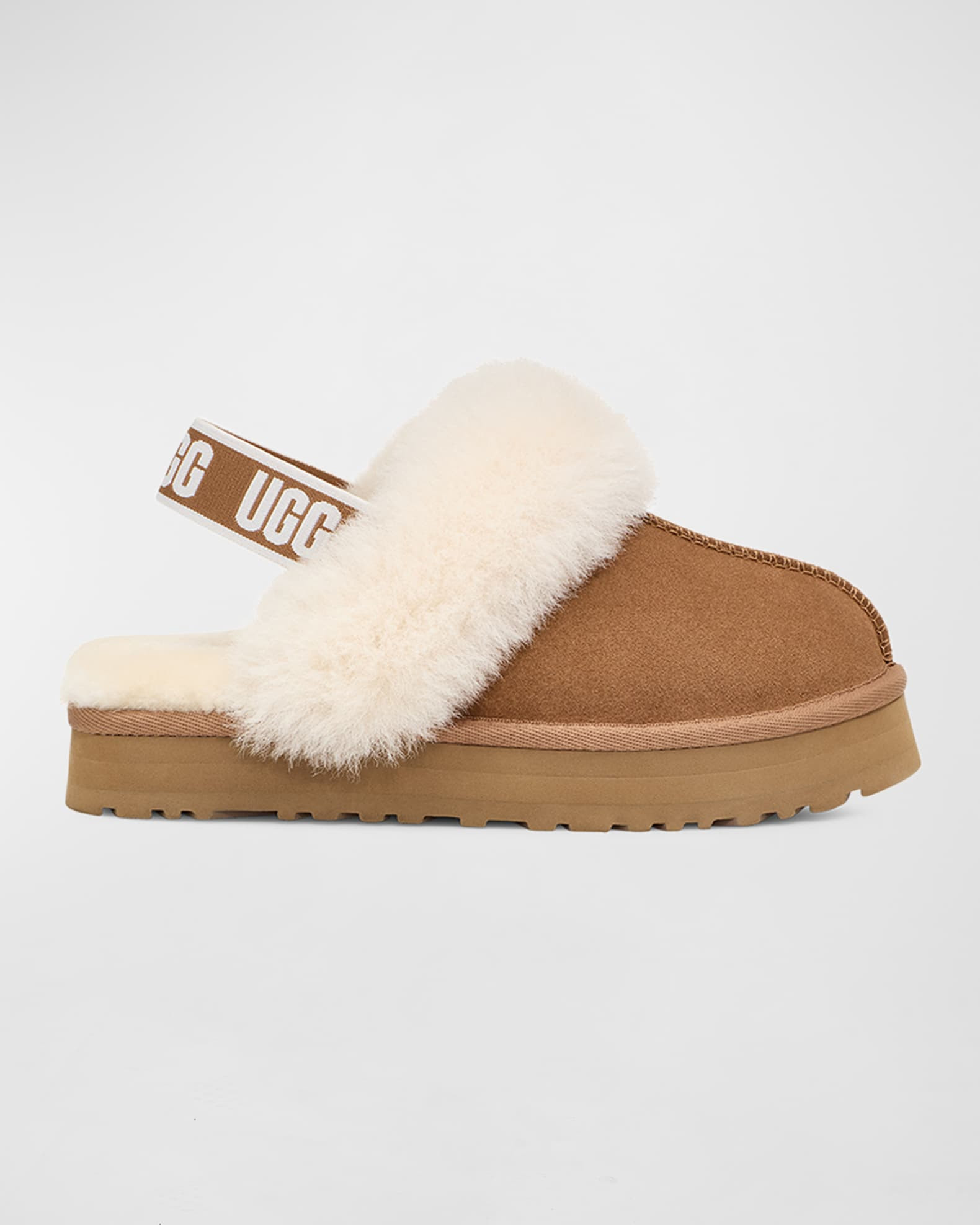 Girl's Funkette Suede Shearling Slippers, Kids | Neiman Marcus