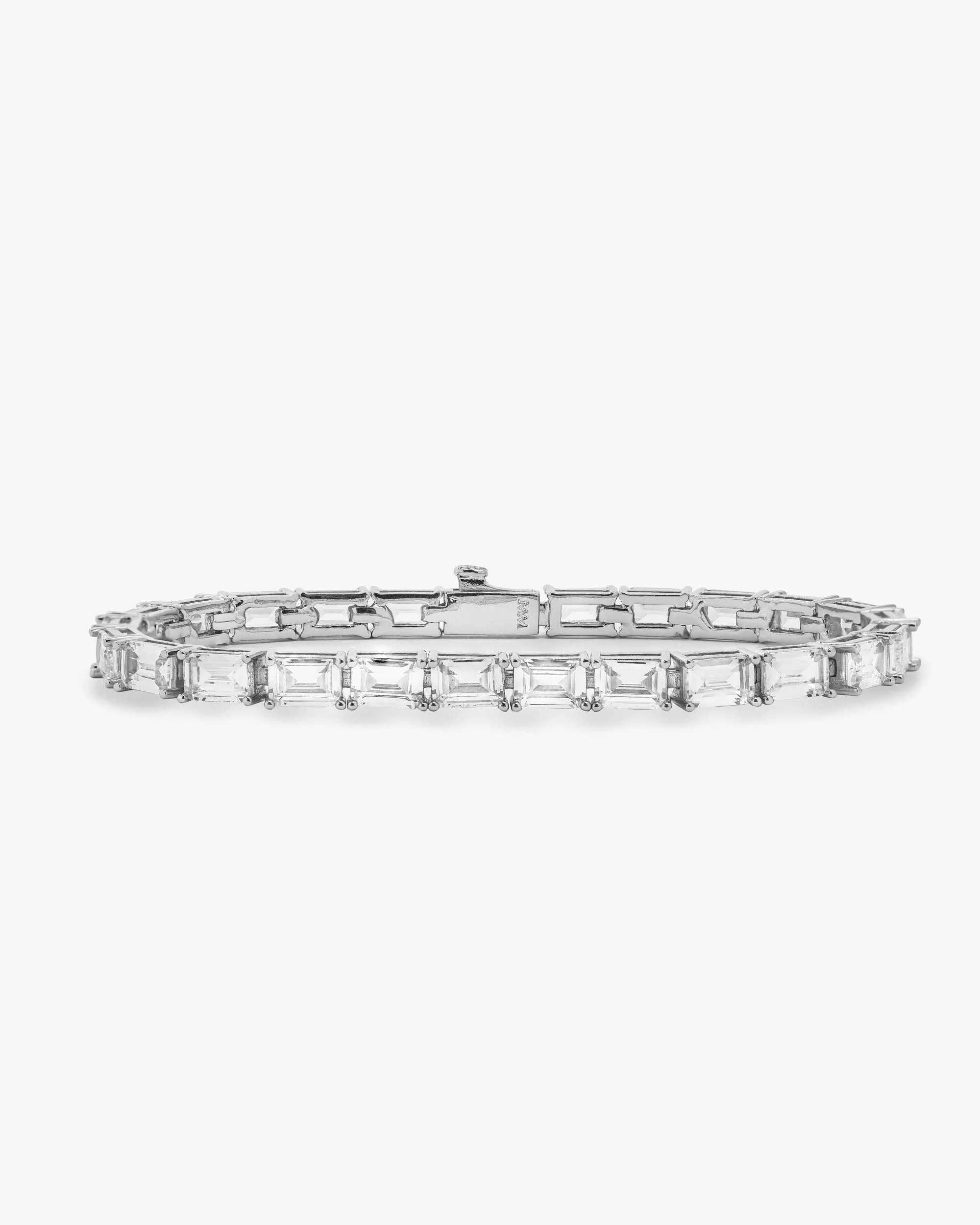 Baby Grand Slam Tennis Bracelet - Silver|White Diamondettes | Melinda Maria Jewelry