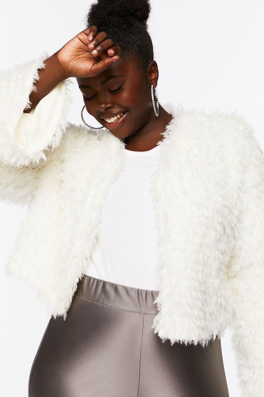 Plus Size Shaggy Faux Fur Jacket | Forever 21 (US)